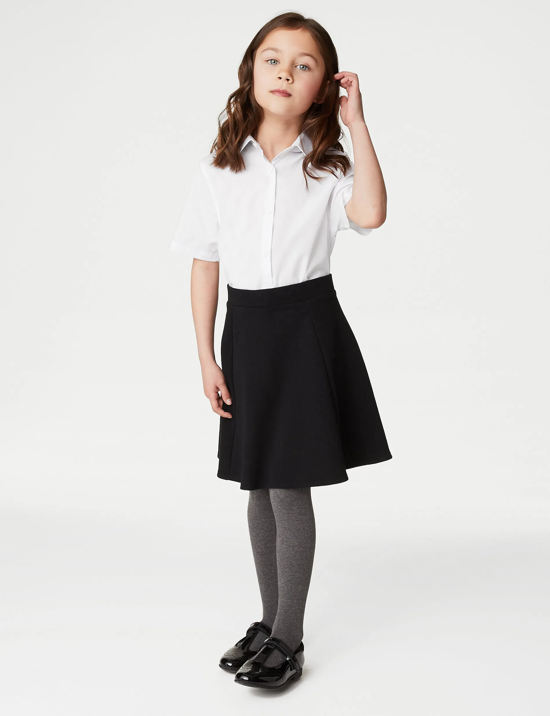 2 pairs of school skinny shirts for girls (2-18 years) Marks & Spencer, white