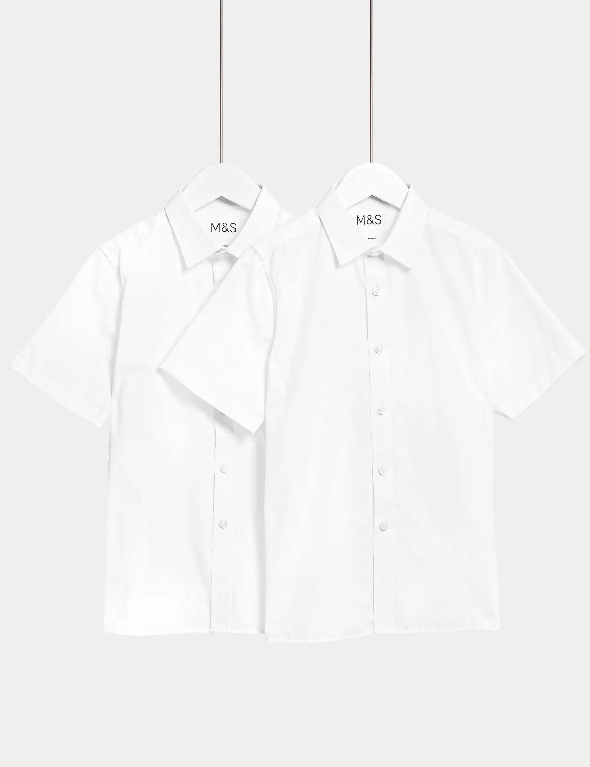 2 pairs of school skinny shirts for girls (2-18 years) Marks & Spencer, white