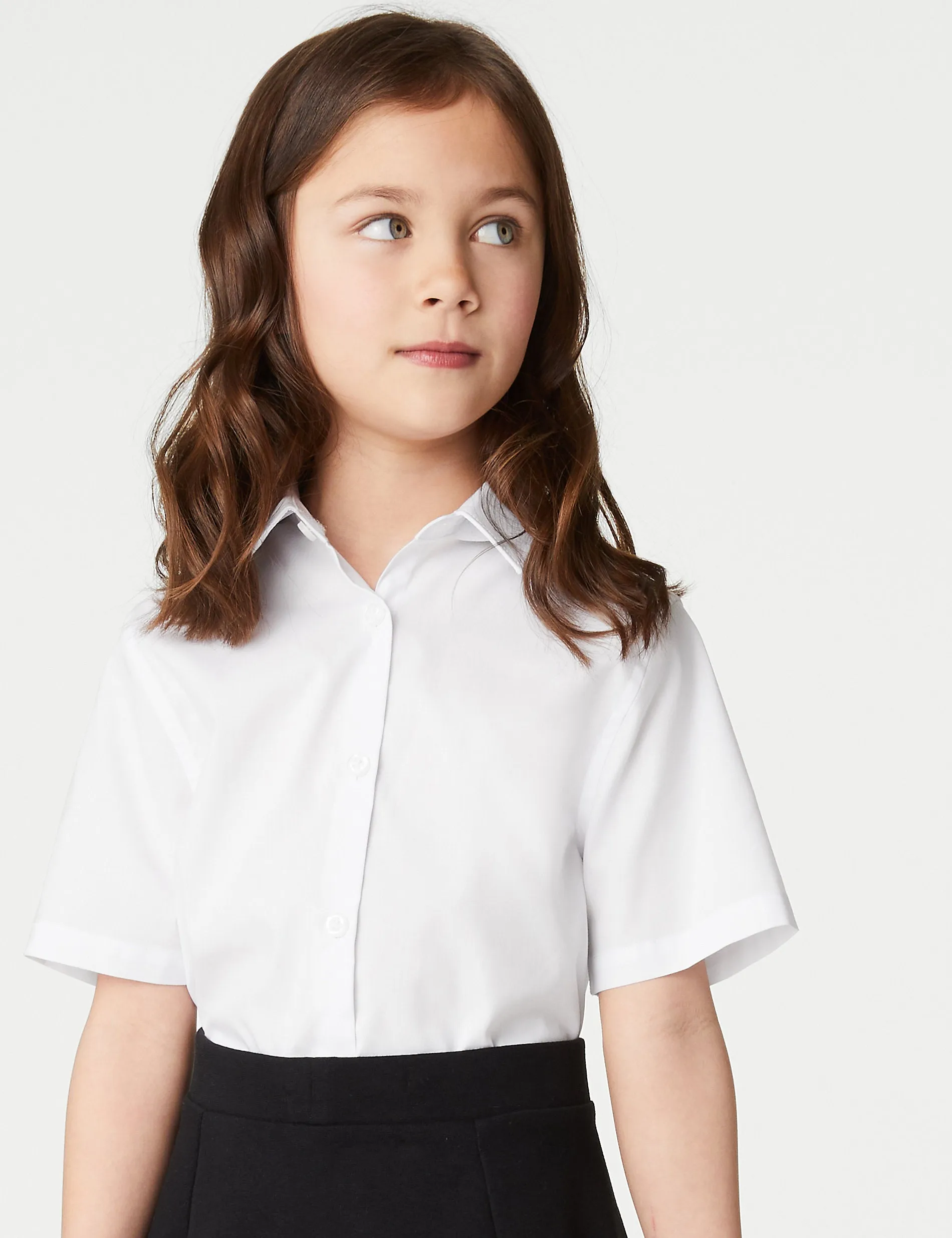 2 pairs of school skinny shirts for girls (2-18 years) Marks & Spencer, white