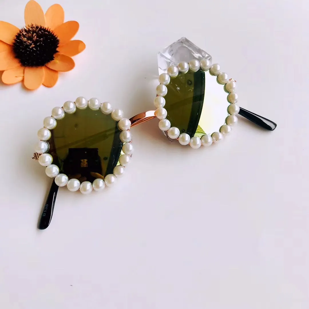 2PCS Pearl Children's Sunglasses Accessories Wholesale