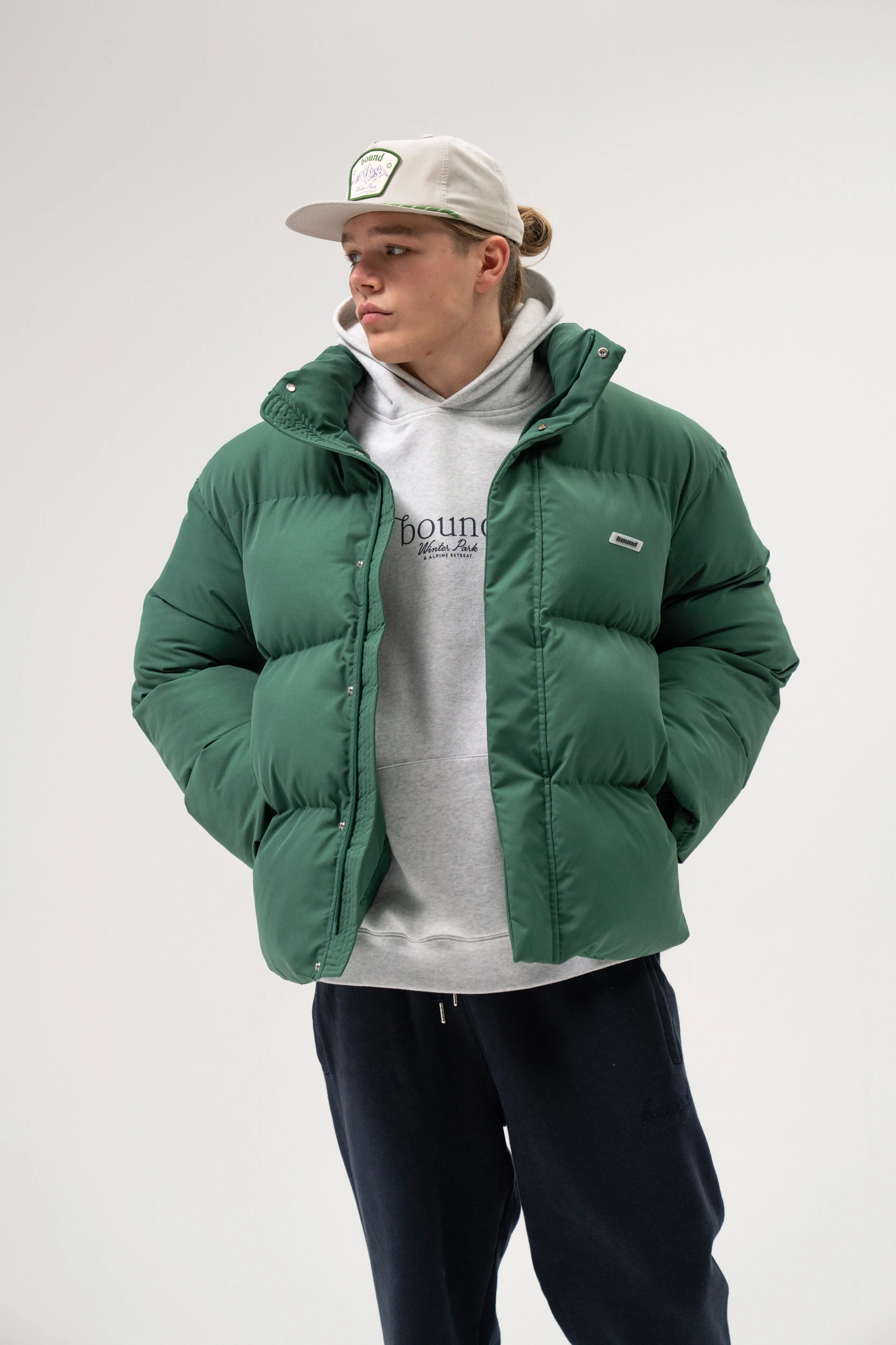 ARCTIC PADDED PUFFER COAT - HUNTER GREEN