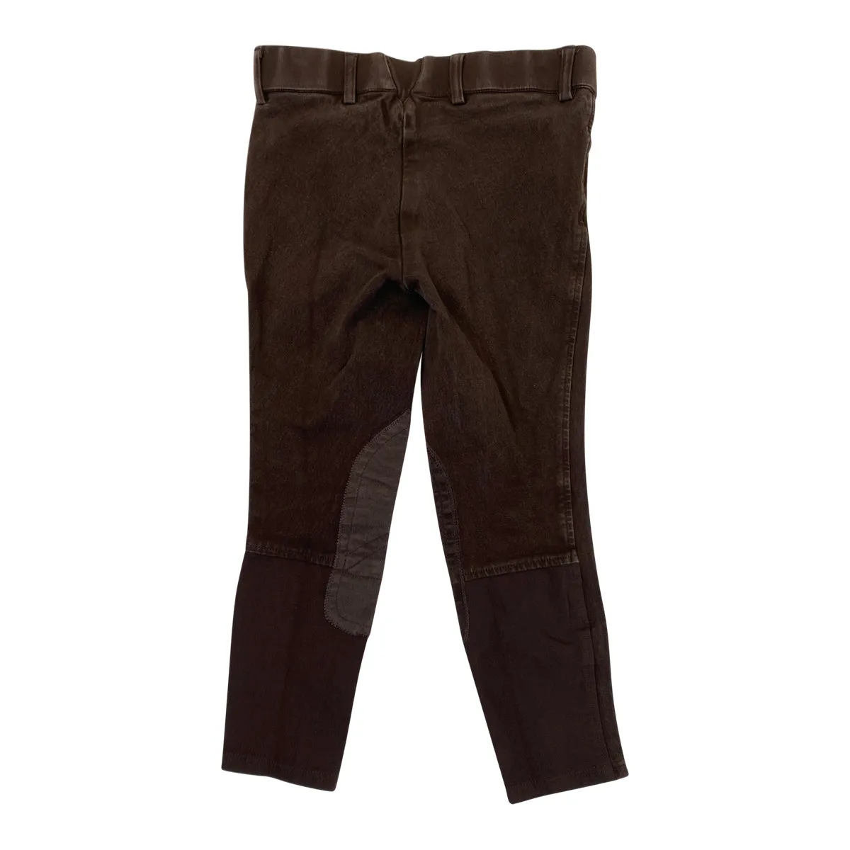 Ariat Heritage Kids Denim Knee Patch Breeches in Brown - Children's 10