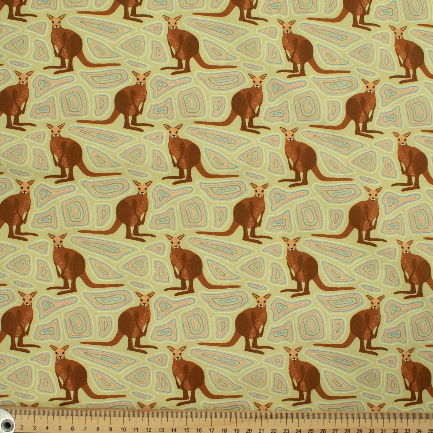 Australiana Animal Collection Ode to the Kangaroo Cotton Prints