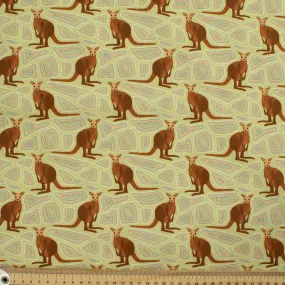 Australiana Animal Collection Ode to the Kangaroo Cotton Prints