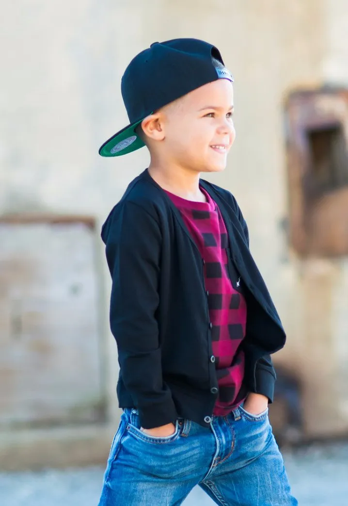 Baby and Children's SnapBack Hat in Black