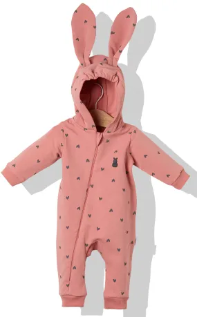 Bebetto Bunny Pramsuit Pink (0-12mths)