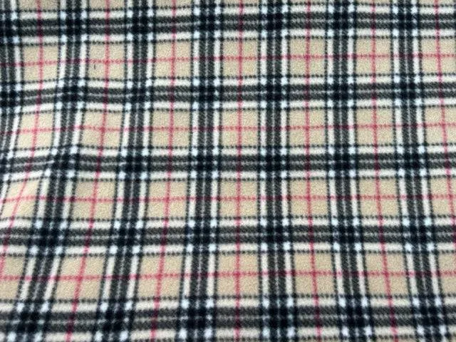 Beige Tartan - Fleece Print