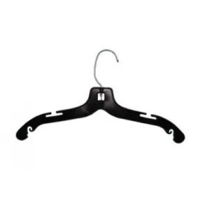 BLACK PLASTIC TOP HANGER 14" PACK 100