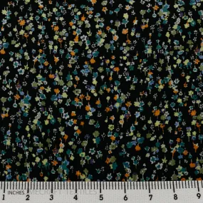 Black Tiny Meadow Cotton Print