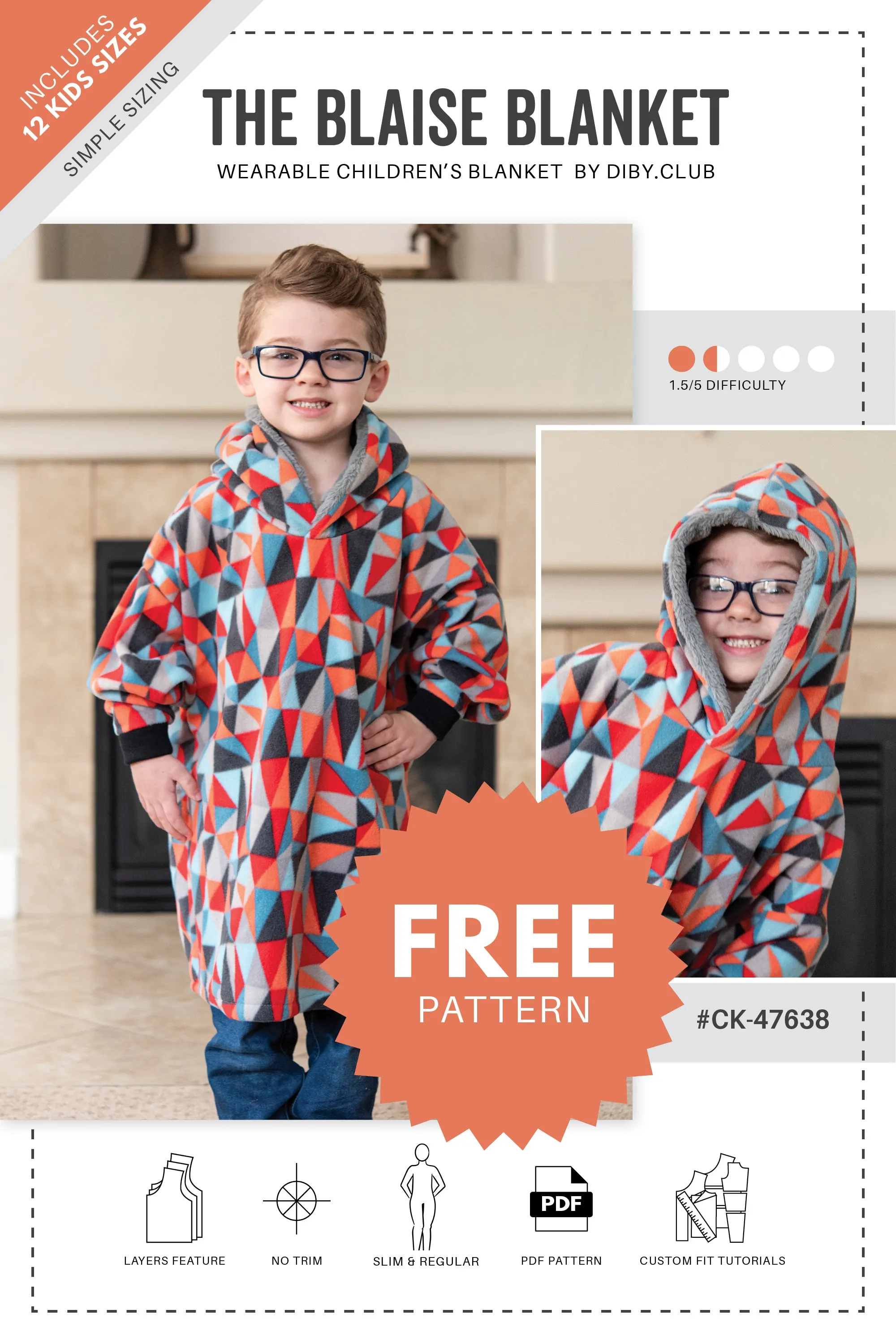 Blaise Children's Wearable Blanket