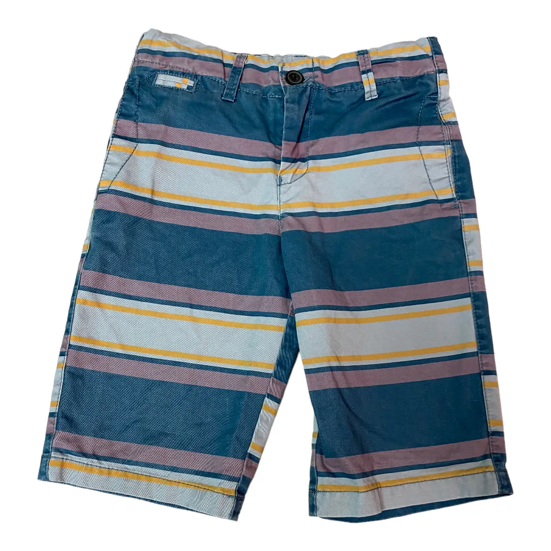 Boys Ruum Size 7 Teal Striped Elastic Waist Shorts