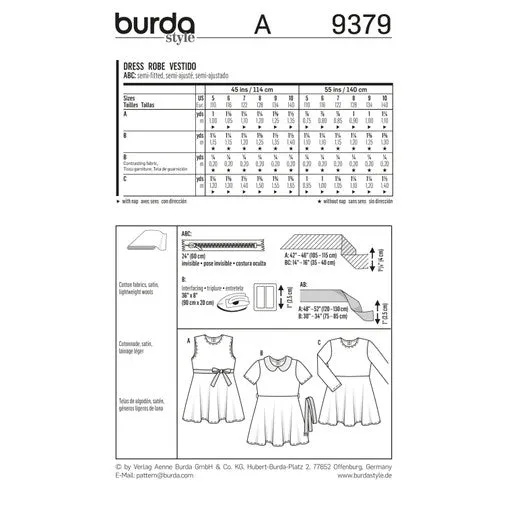 Burda Children's Dresses 9379