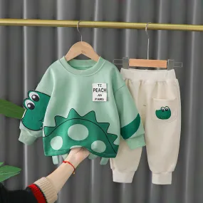 Children's Cartoon Sweater Pants Two-piece Set