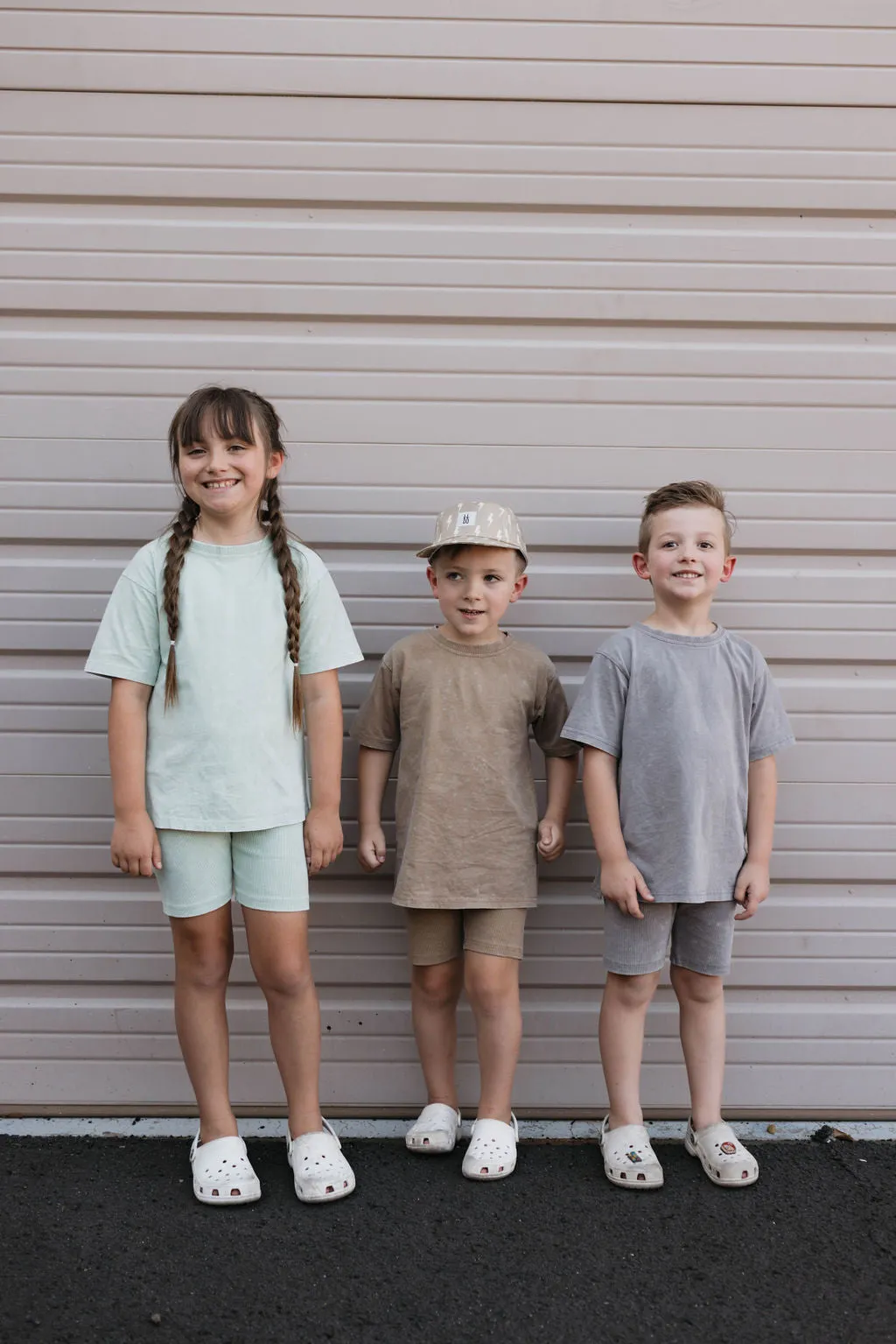 Children's Short Set | Vintage Washed Steel