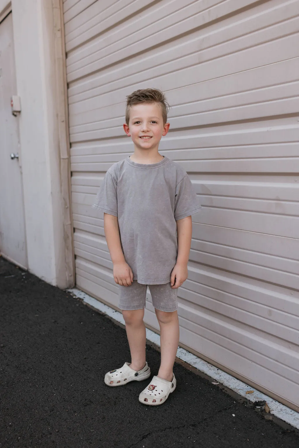 Children's Short Set | Vintage Washed Steel