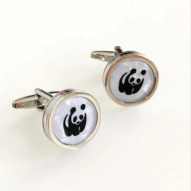 Chinese Style Little Panda Cartoon Men's Children's Swank Cufflinks