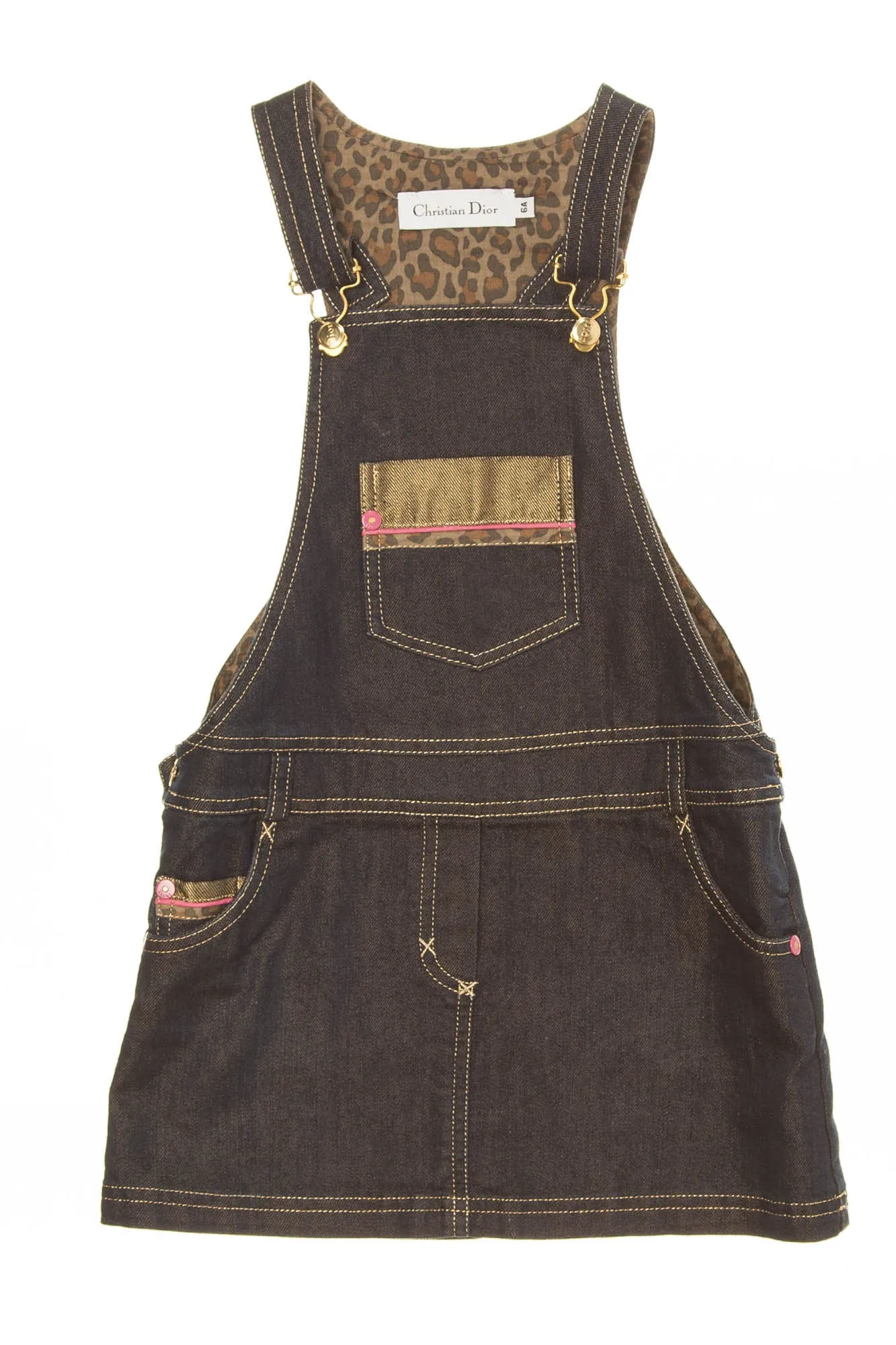 Christian Dior - Dark Blue Denim Overalls Dress - 6A