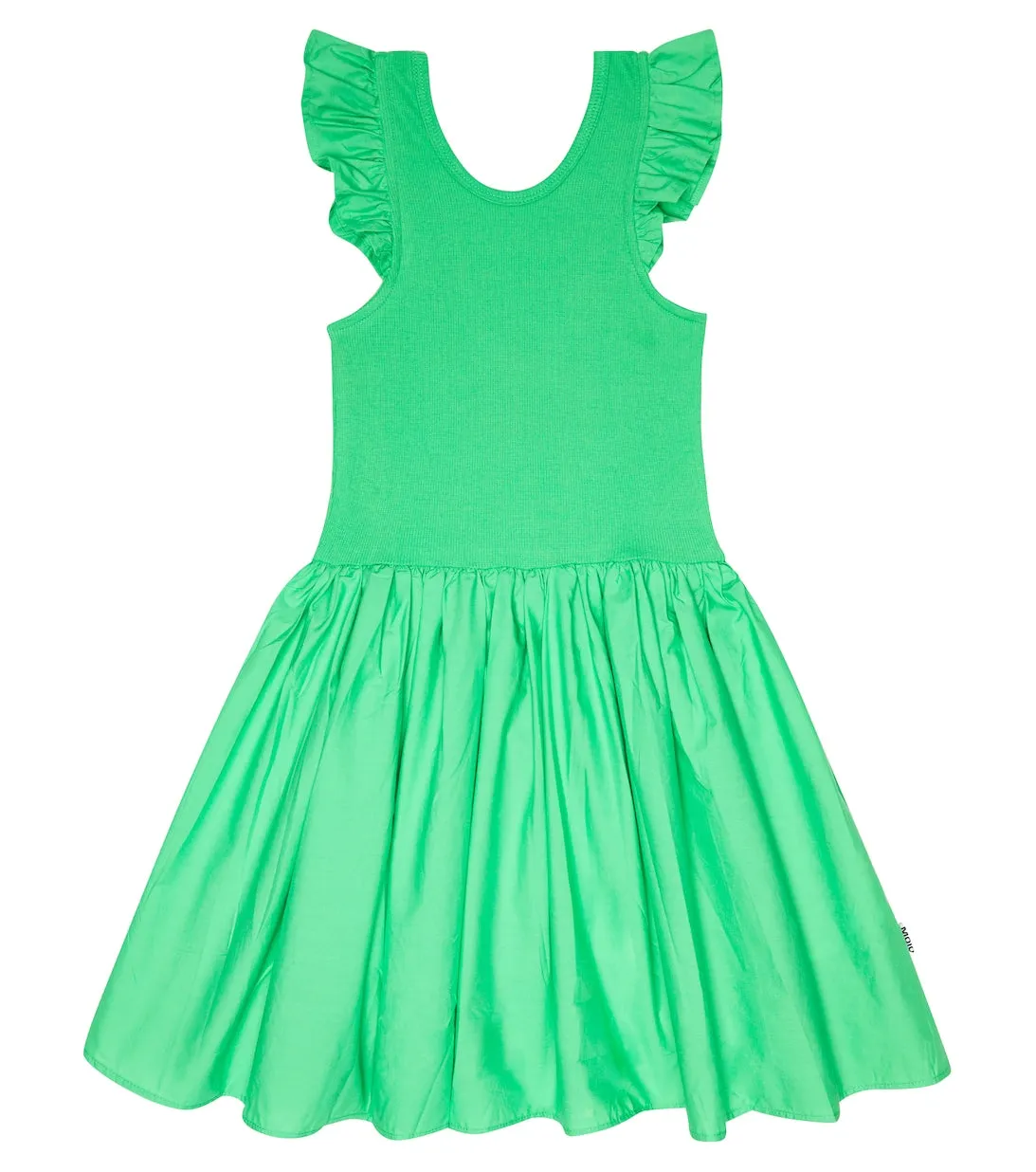 Cloudia Ruffle Molo Dress, Green