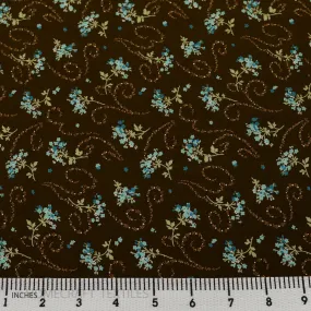 Coffee Breeze Floral Cotton Print