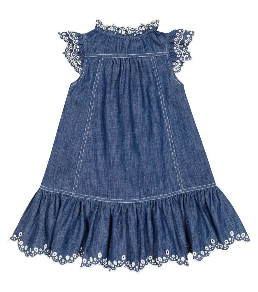 Denim dress Tiggy Zimmermann Kids, blue