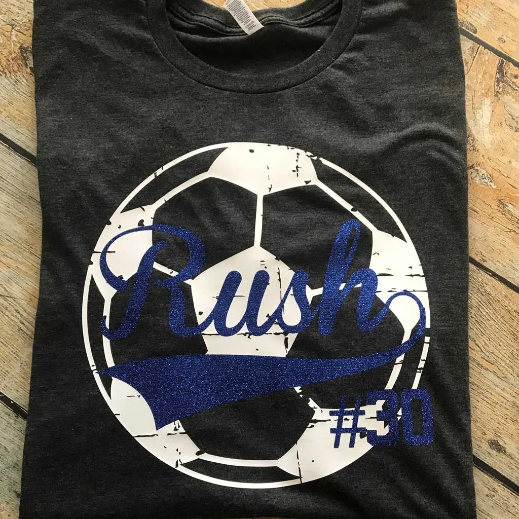 Distressed Vinyl Sports Ball Tee