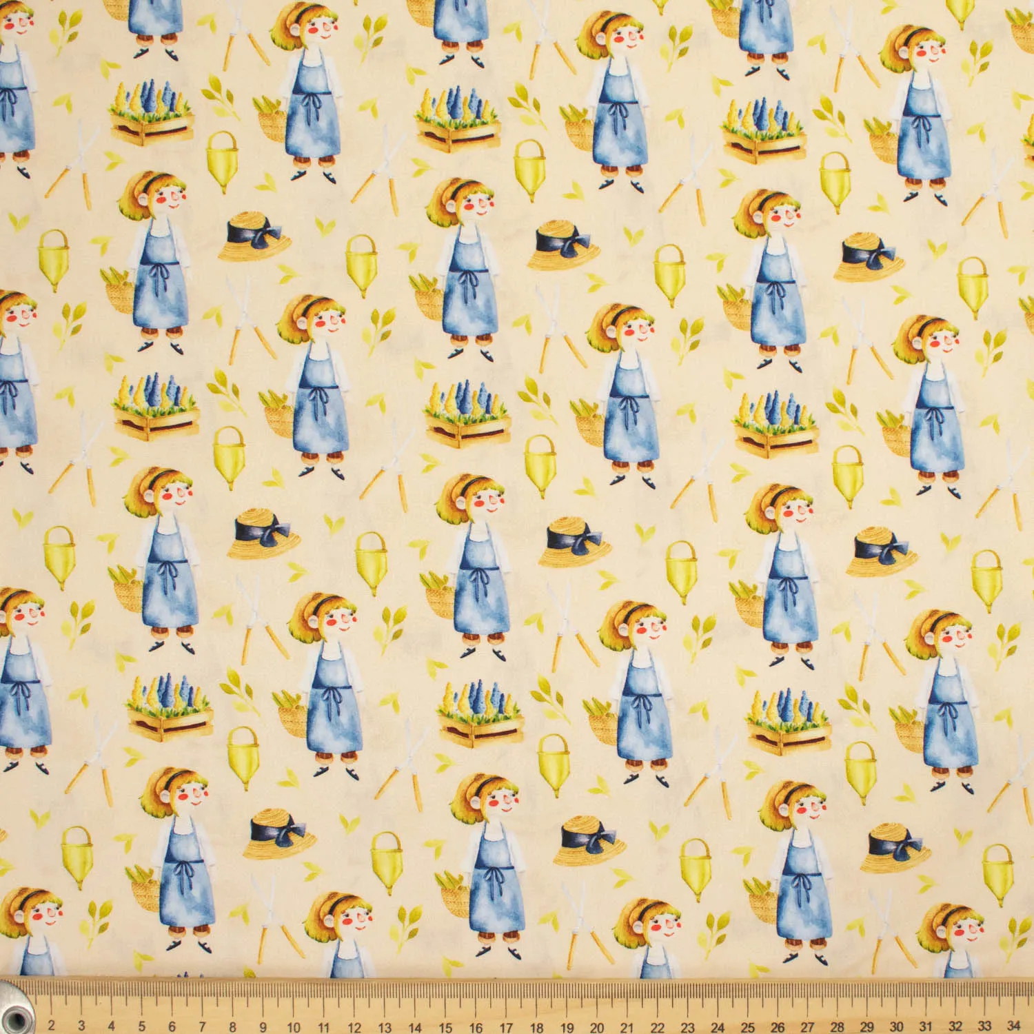 Fantasy Childhood Series Village Girl Yellow Cotton Prints