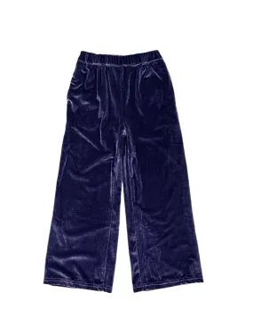 Girls Purple Velour Trousers