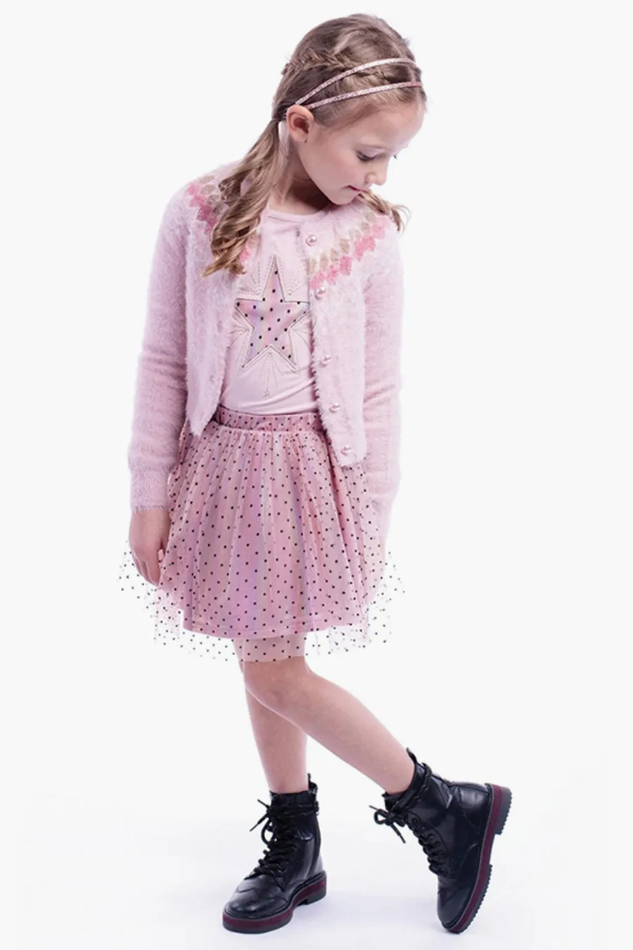 Girls Sweater Imoga Bellina - Powder