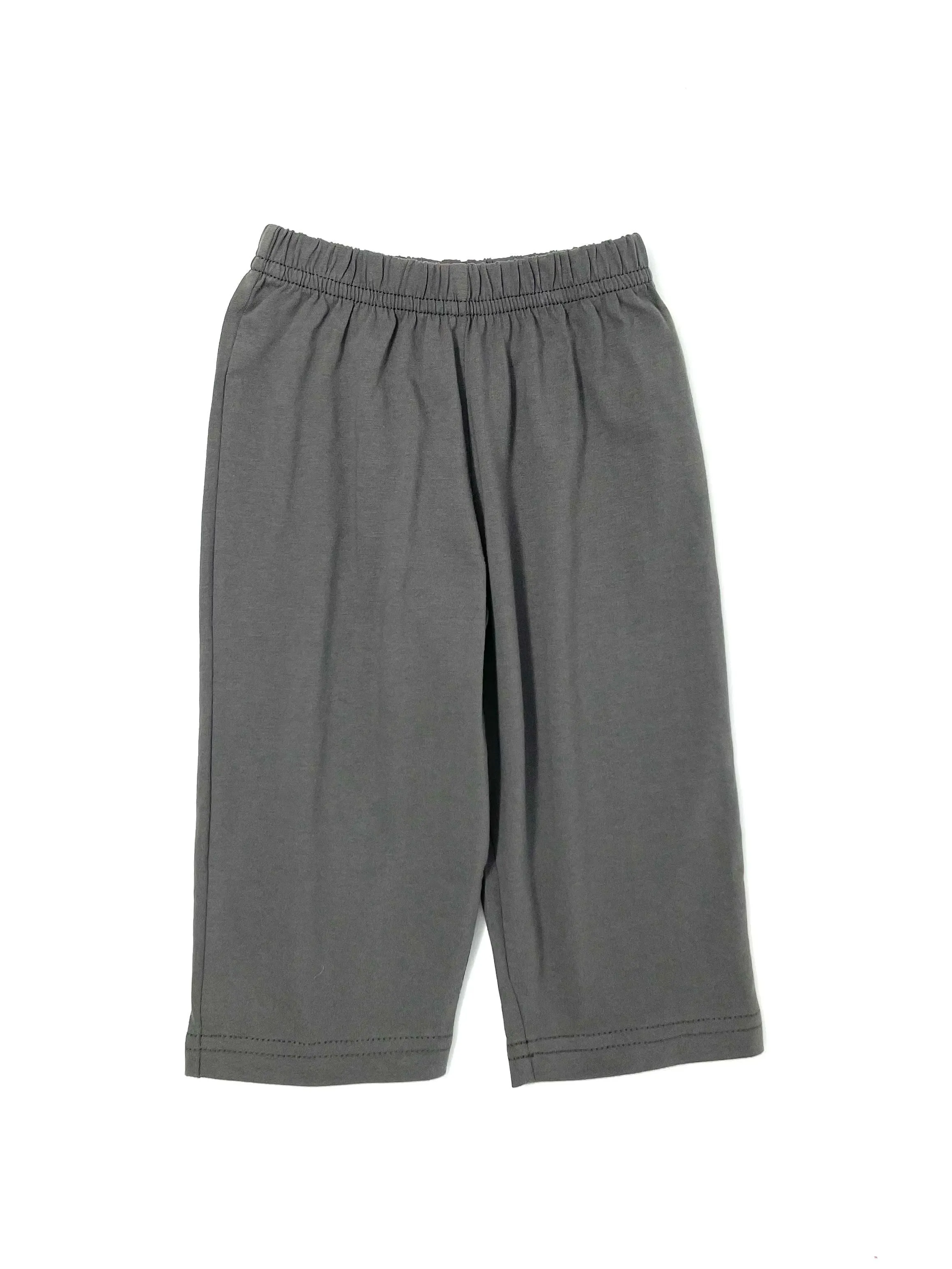 Jersey Solid Straight Pants - Charcoal