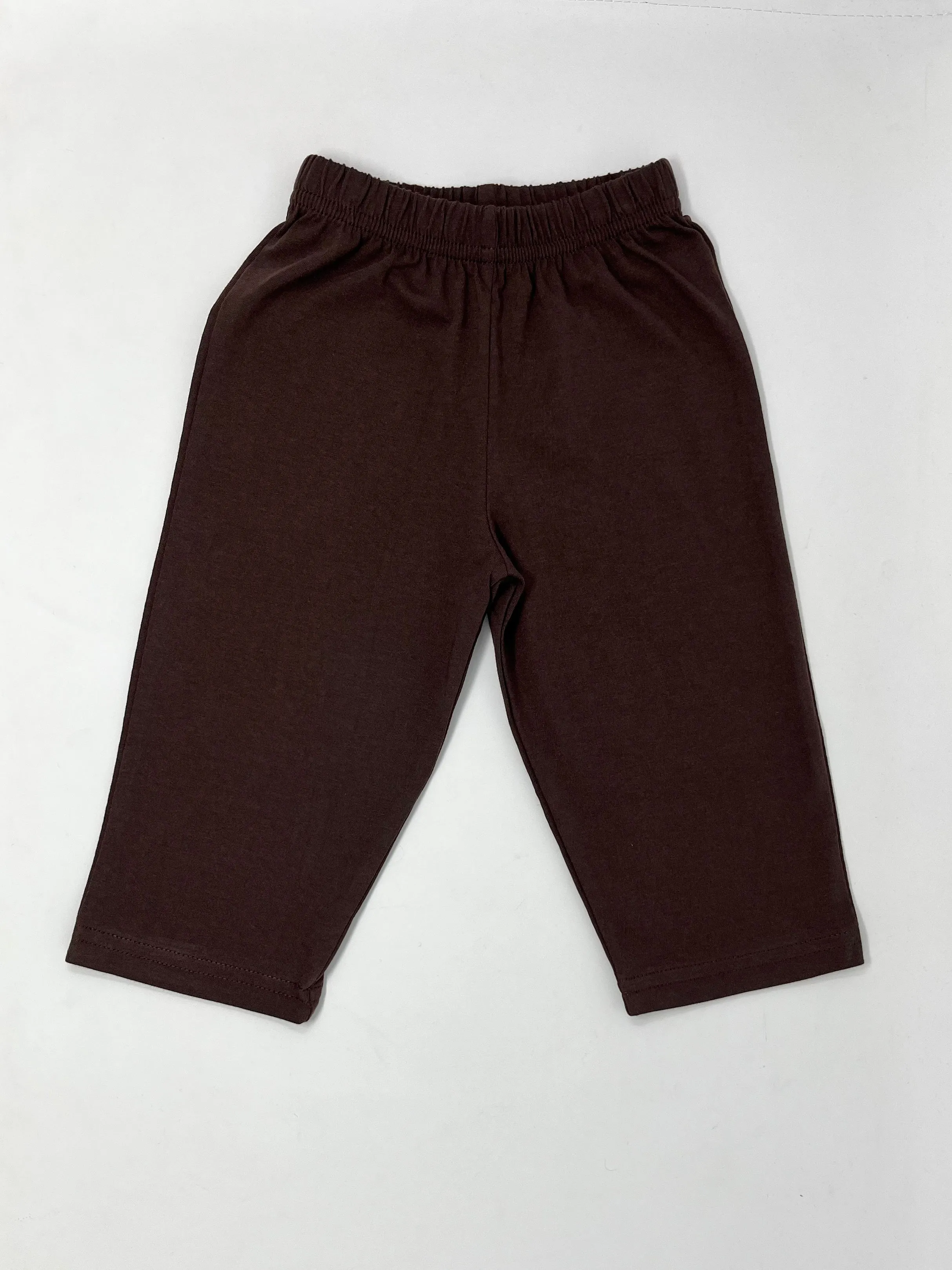 Jersey Solid Straight Pants - Chocolate