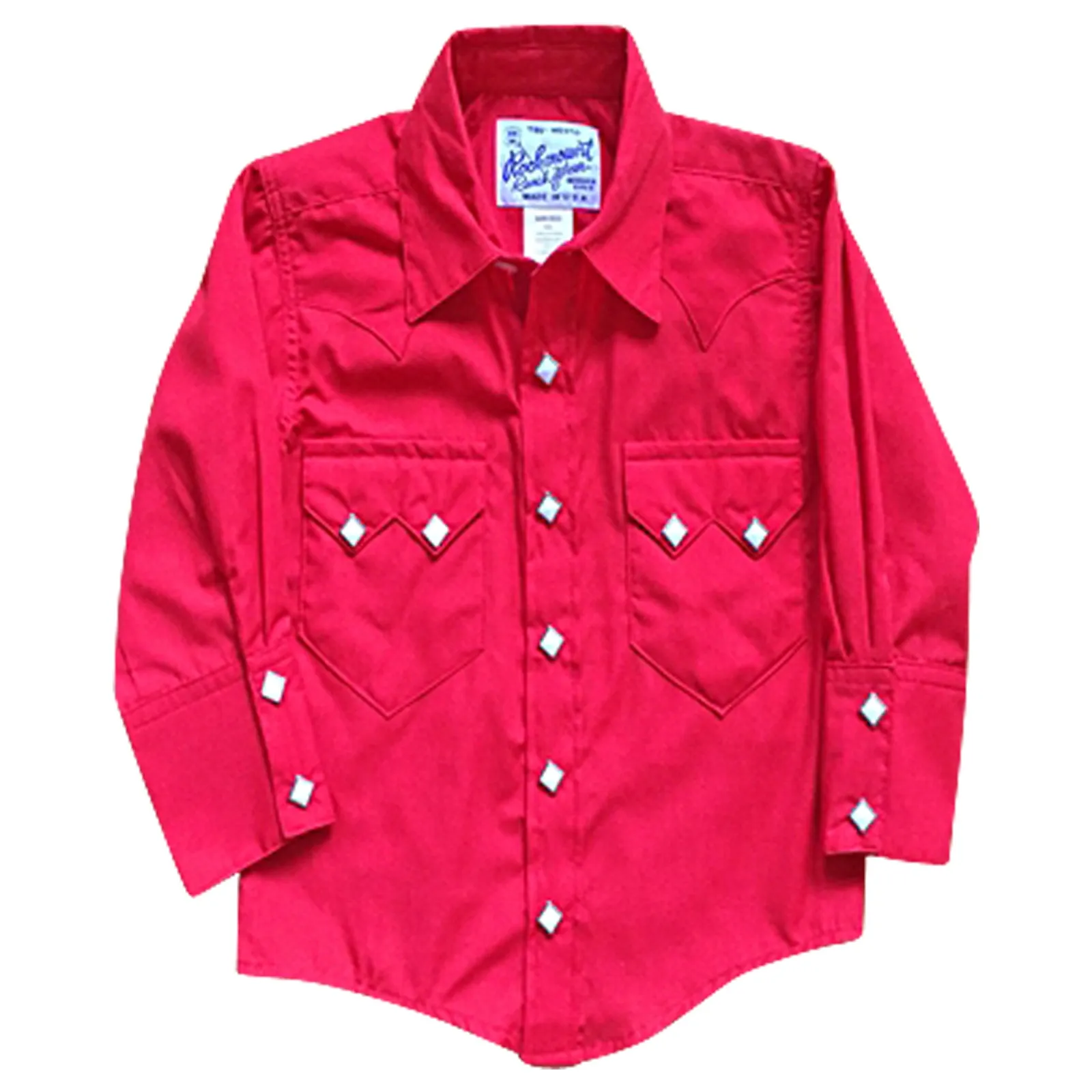 Kid's Vintage Solid Red Western Shirt