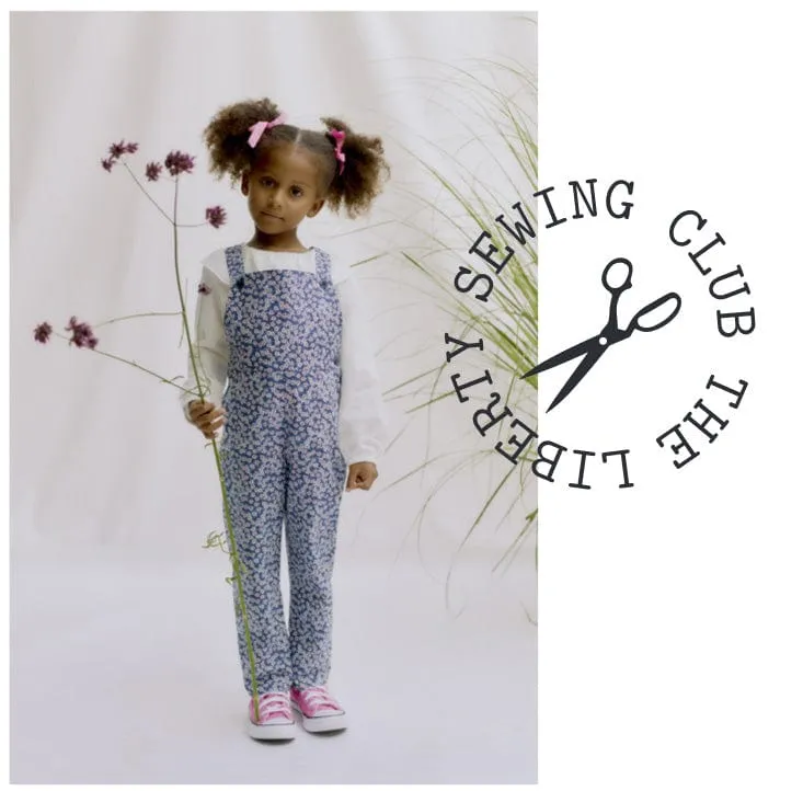 Kiki Dungaree Set Children's Sewing Pattern, Liberty Fabrics