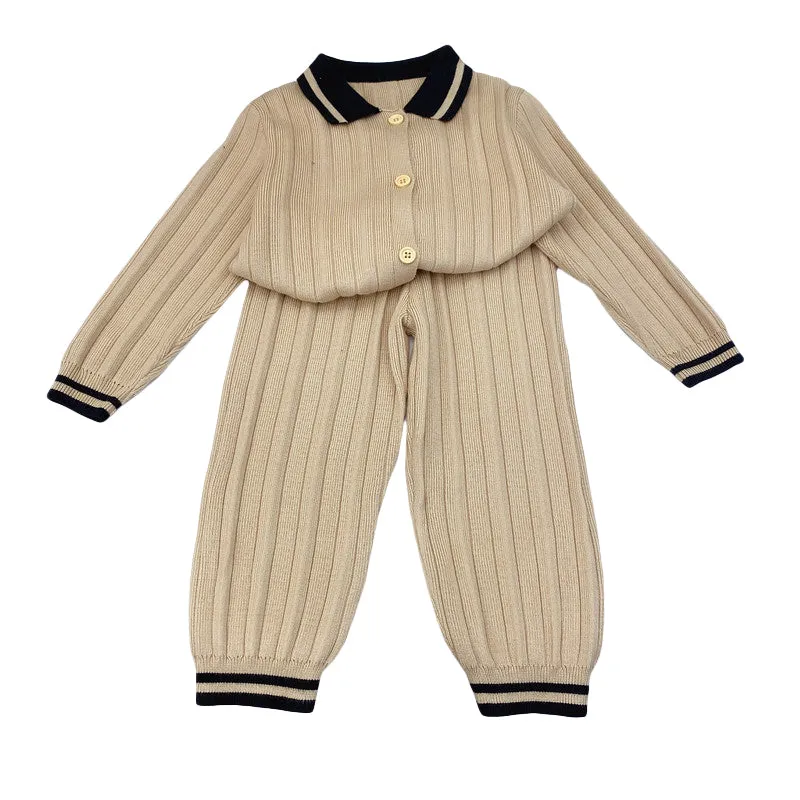 Knitted Two-piece Girl's Sweater Children's Suit