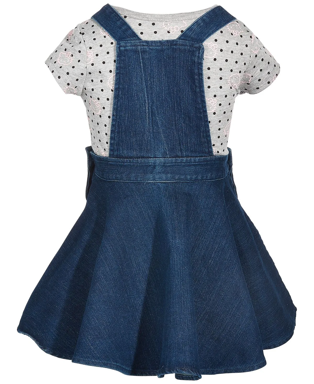 Little girls 2 pcs. Hello Kitty Denim Skirt and T-Shirt Set