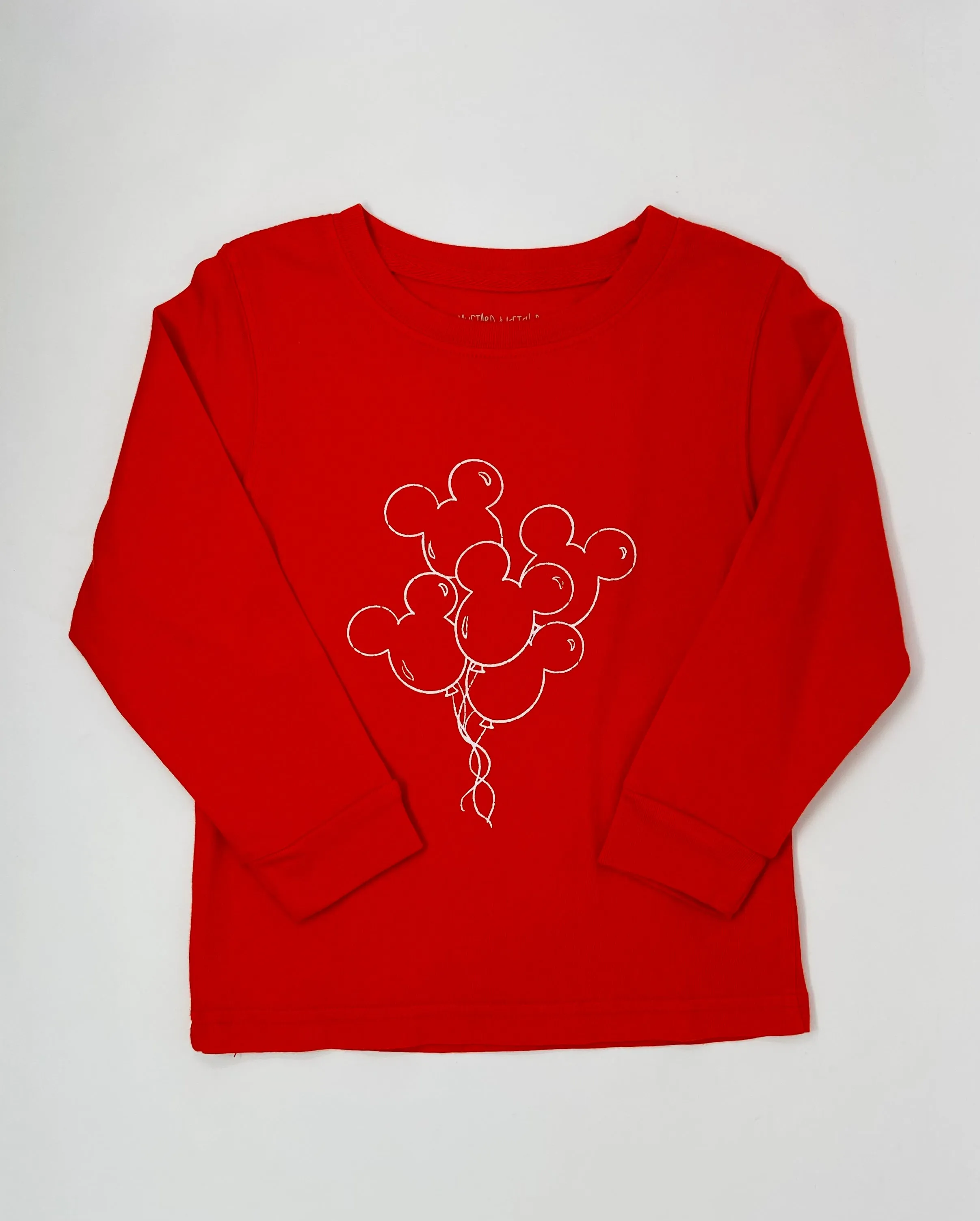 LS Red Mickey Balloons T-Shirt