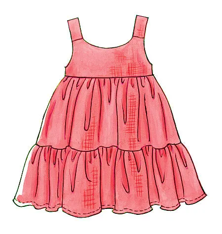 M6017 Toddlers'/Children's Tops, Dresses, Shorts And Pants