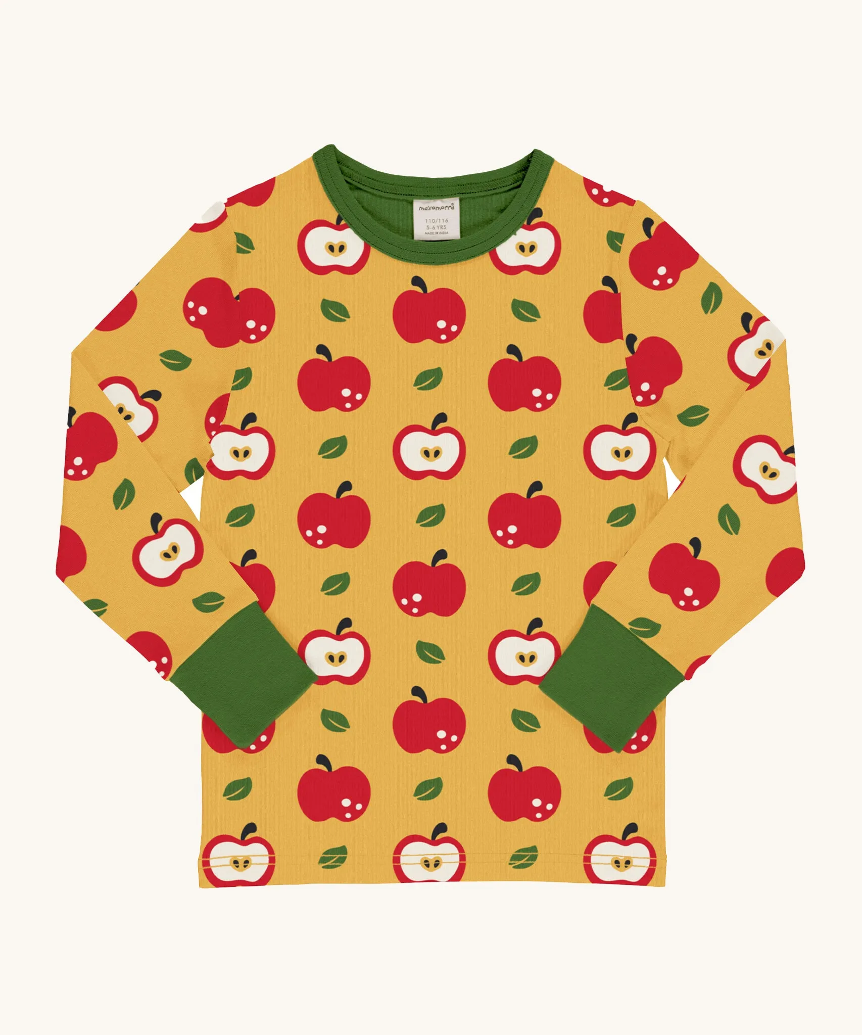 Maxomorra Apple Long Sleeve Top