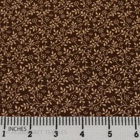 Mocha Vine Flutter Cotton Print