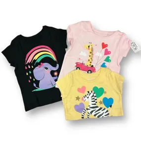 NEW! Girls Children's Place Size 3T 3-Pack Short Sleeve Graphic Tees