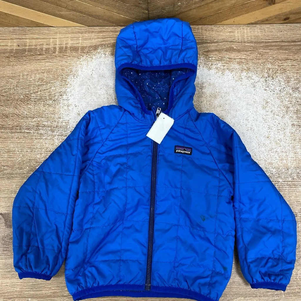 Patagonia- nano puff reversible hooded jacket-MSRP compared $129 : Blue -children-3T