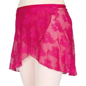 PW Dancewear Children's Lace Wrap Skirt - RASPBERRY