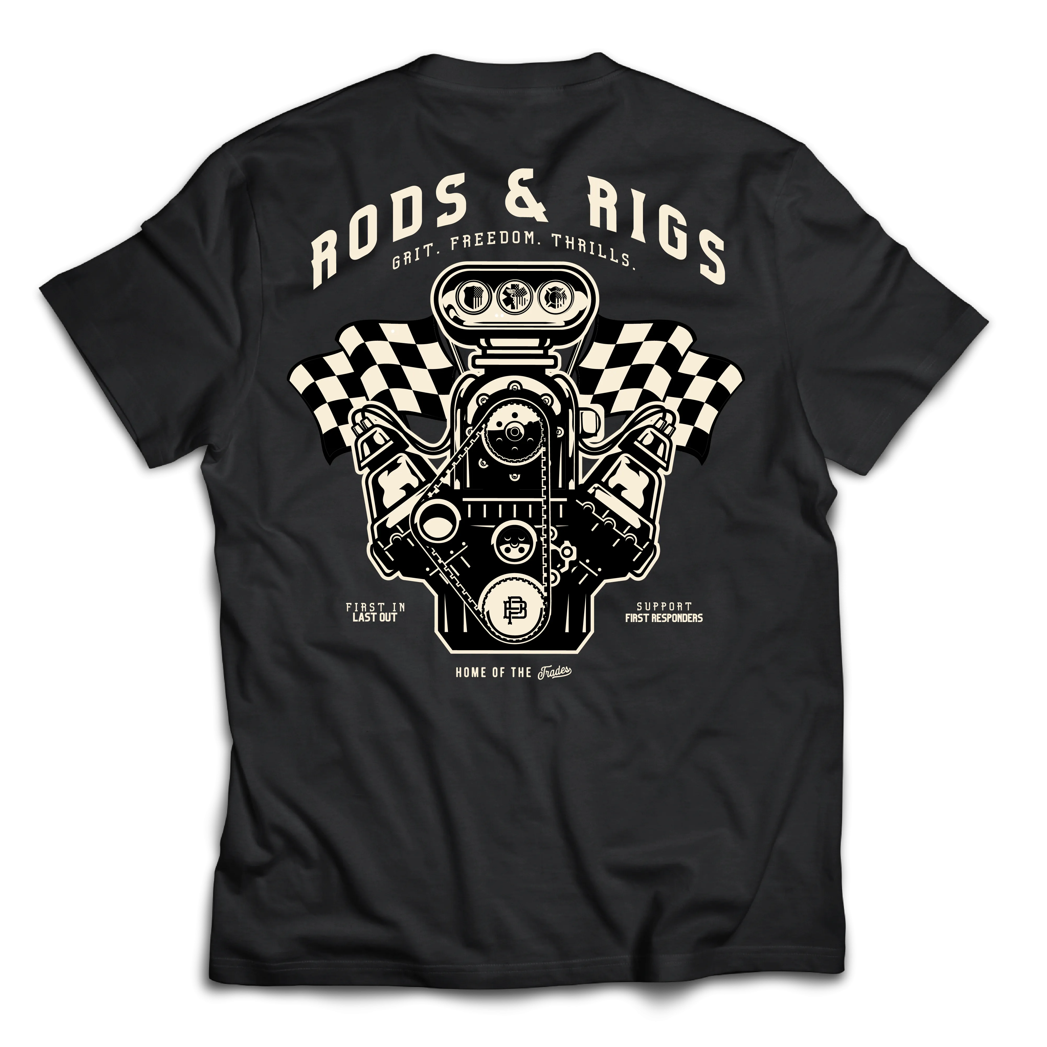 Rods & Rigs Charity Tee, Black