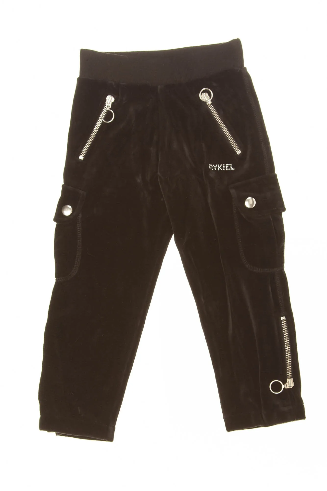 Rykiel Enfant - Black Pants with Zippers - 4A