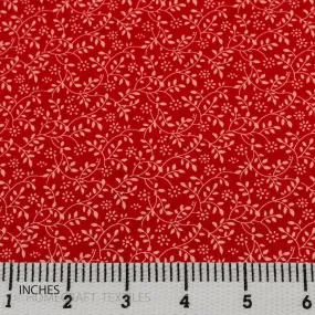 Scarlet Vine Flutter Cotton Print