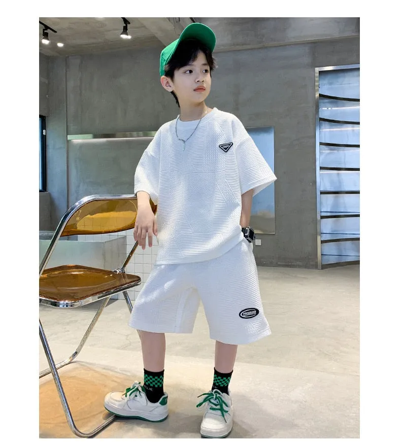 Summer Boys Casual Cooling Sport Shirt-Shorts