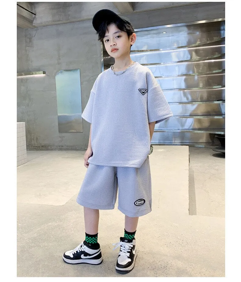 Summer Boys Casual Cooling Sport Shirt-Shorts