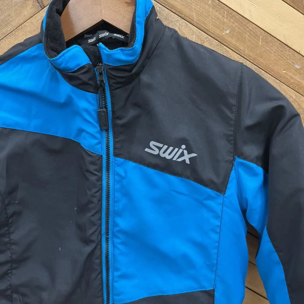 Swix - Kid's Insulated Jacket - MSRP comp $140: Black/Blue-children-6-8