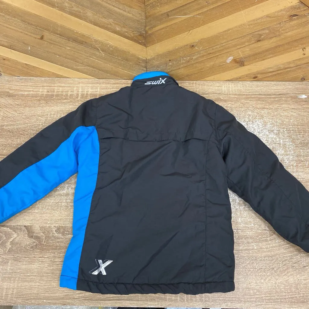 Swix - Kid's Insulated Jacket - MSRP comp $140: Black/Blue-children-6-8