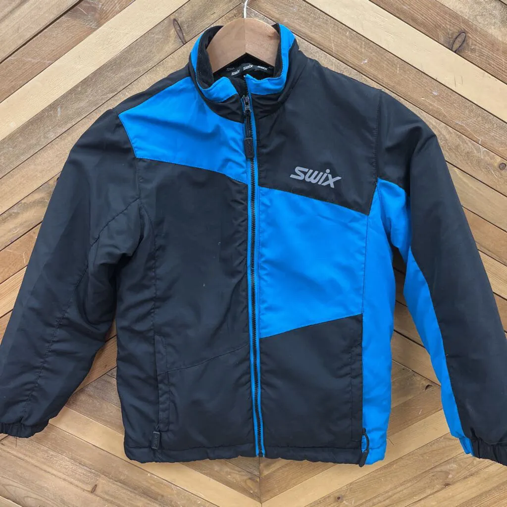 Swix - Kid's Insulated Jacket - MSRP comp $140: Black/Blue-children-6-8