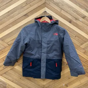 The North Face - Kids Winter Jacket - MSRP $220: Grey/Black/Red-children-SM